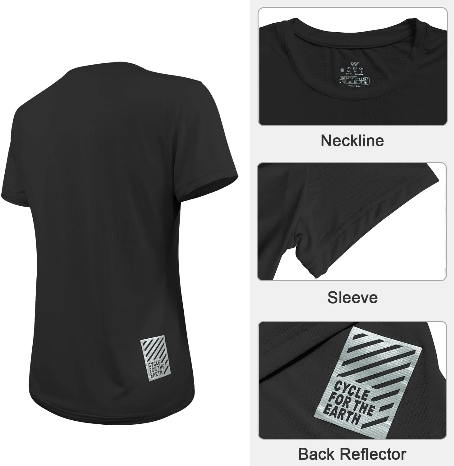 3-5 Pack Workout Shirts Women Running Quick Dry Crew Neck Gym Moisture Wicking T-Shirts Athletic Yoga Tee Top UPF 50 