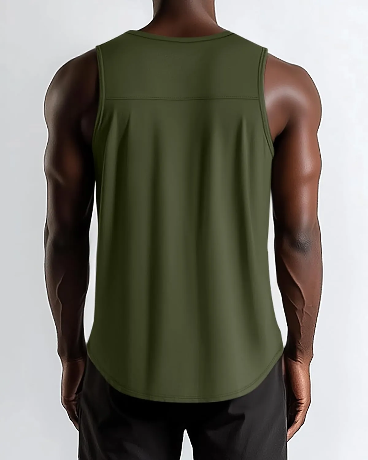 3 Pack Big and Tall Cotton Men's Tank Tops Plus Size Workout Sleeveless Tee Shirts Crew Neck Muscle Shirts L-5XL