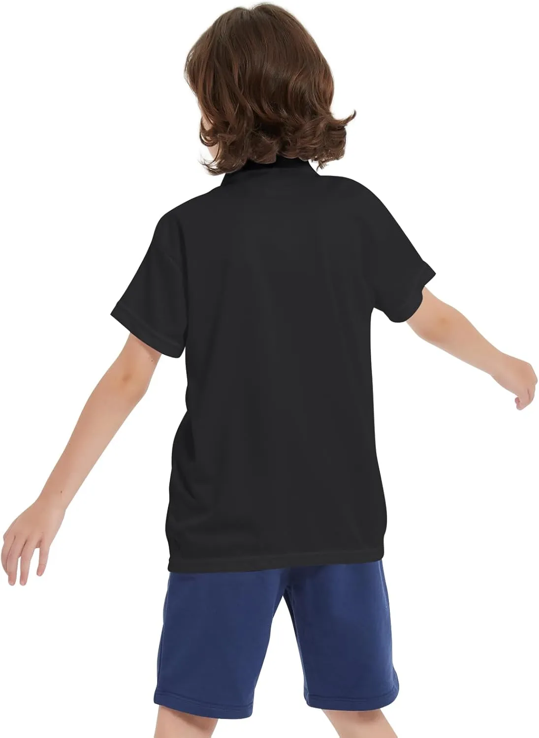3 Pack Boys Youth Kids Polo Shirt Mesh Athletic Quick Dry Short Sleeve Golf Shirt Moisture Wicking Active Tops(Age 5-16)