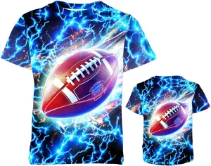 3D Graphic Kids T Shirt, Unisex Creative Print Crewneck Shirts, Boys Girls Short Sleeve Tees for 6-16 Years Teens