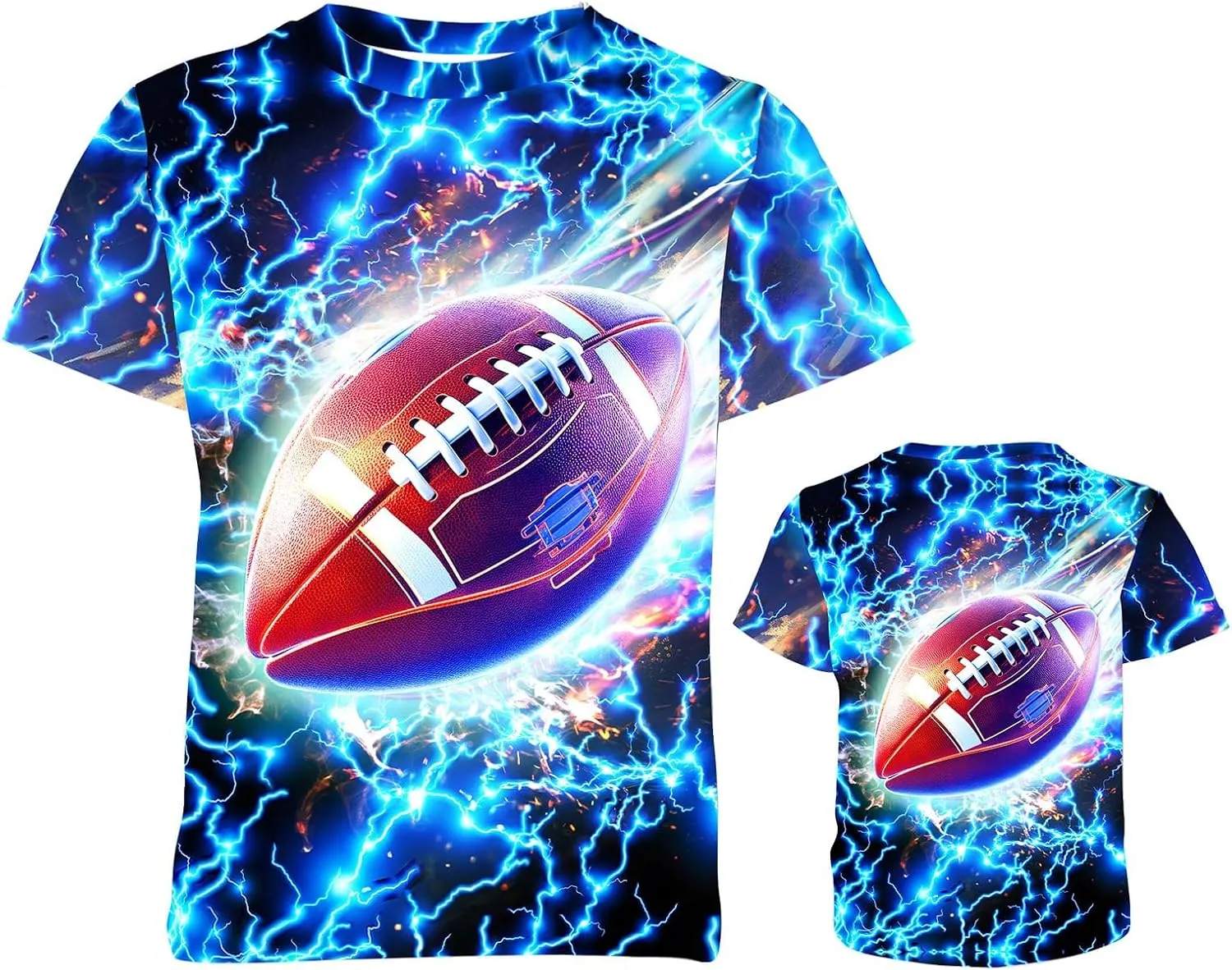 3D Graphic Kids T Shirt, Unisex Creative Print Crewneck Shirts, Boys Girls Short Sleeve Tees for 6-16 Years Teens