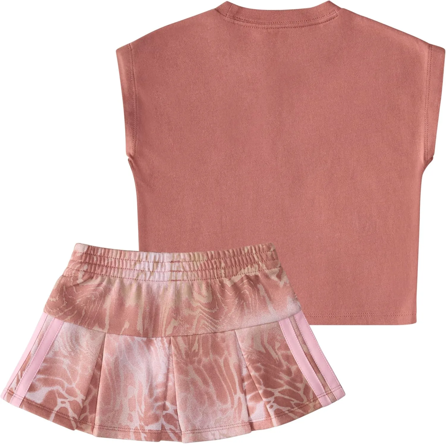 adidas baby-girls Sleeveless Box Top and Aop French Terry Skort Set