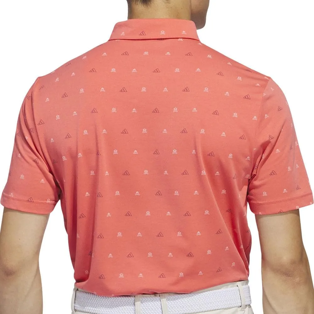 adidas Men's Go-to Mini-Crest Print Polo Shirt