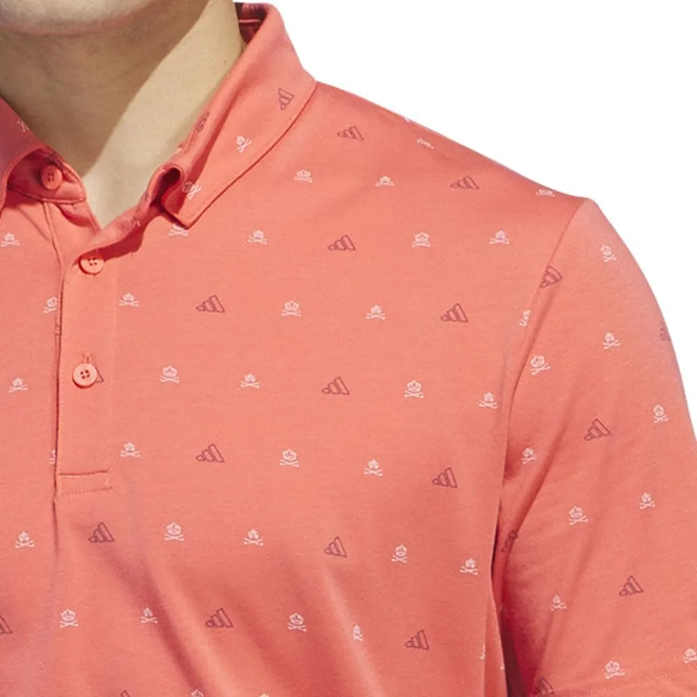 adidas Men's Go-to Mini-Crest Print Polo Shirt
