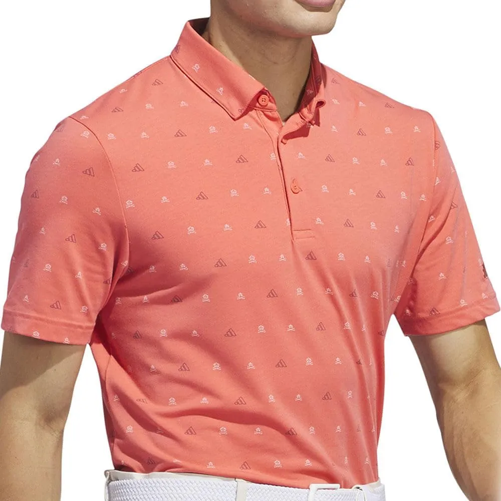 adidas Men's Go-to Mini-Crest Print Polo Shirt