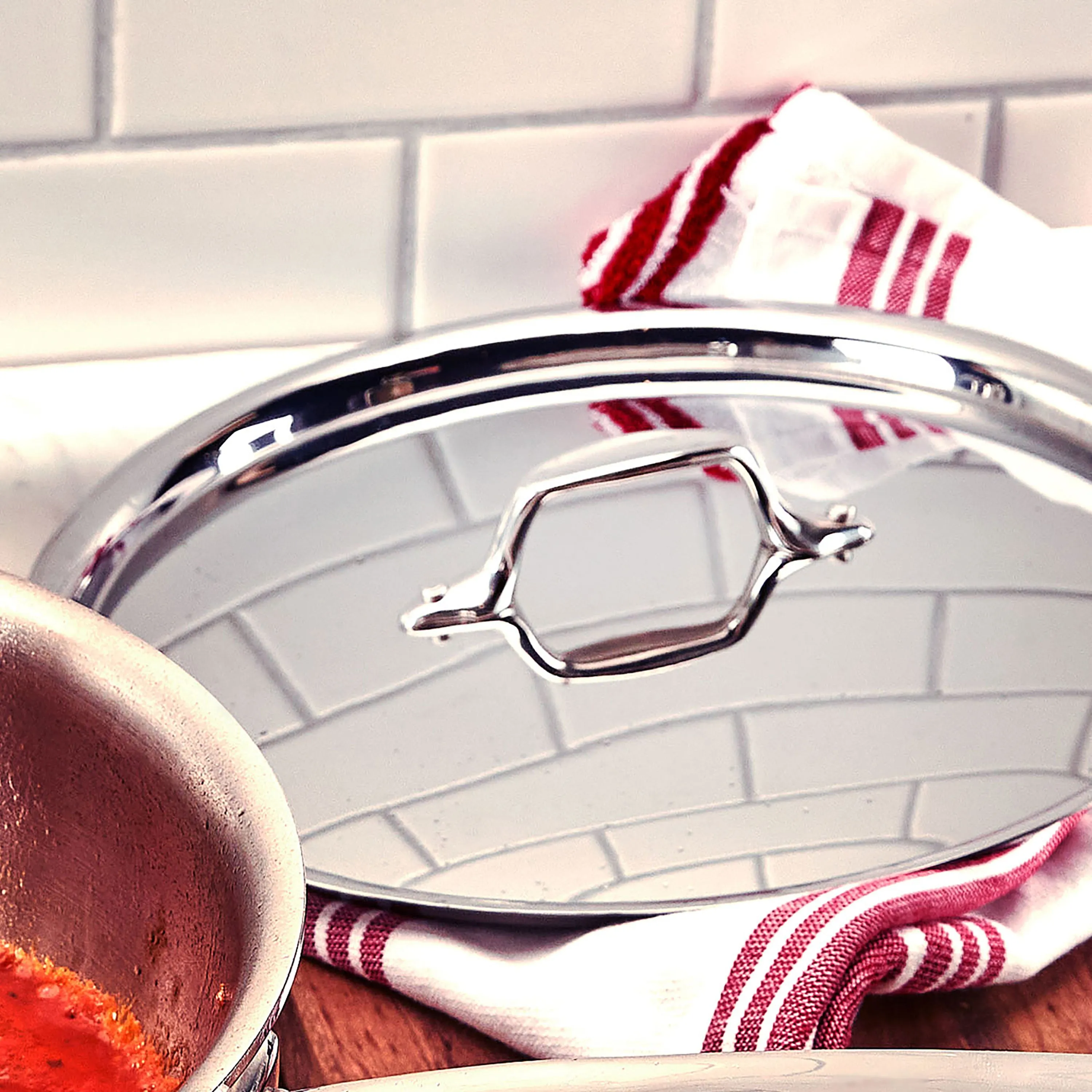 All-Clad d3 Stainless 10" Fry Pan with Lid