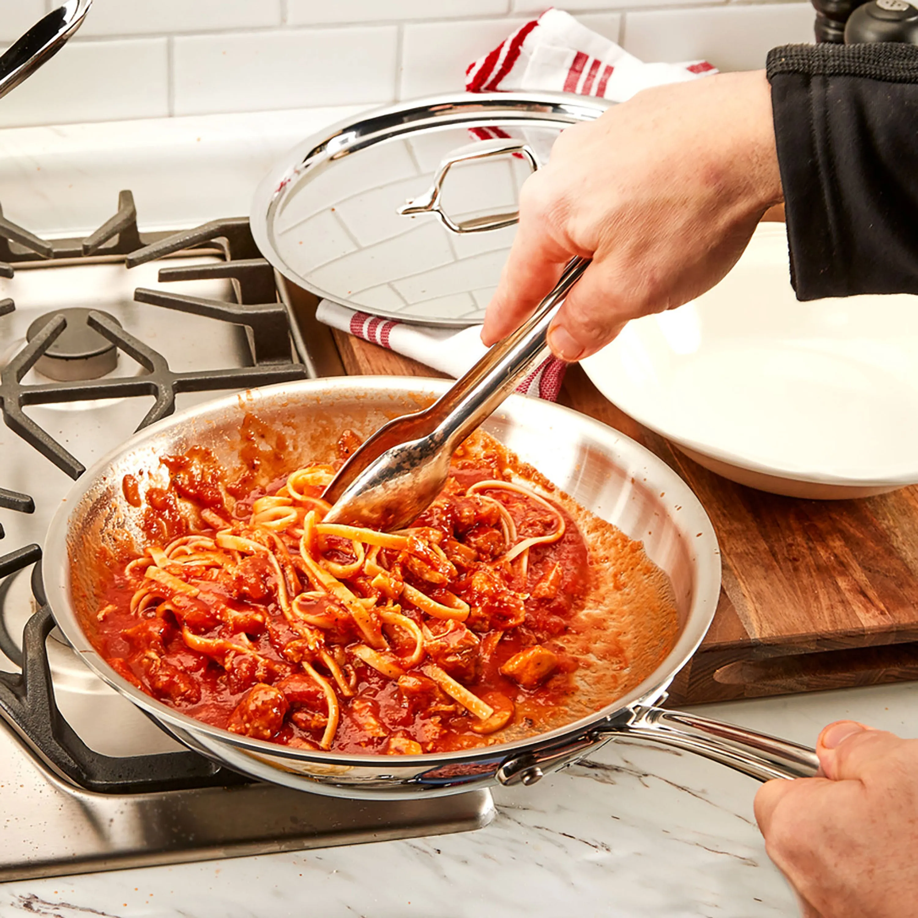 All-Clad d3 Stainless 10" Fry Pan with Lid