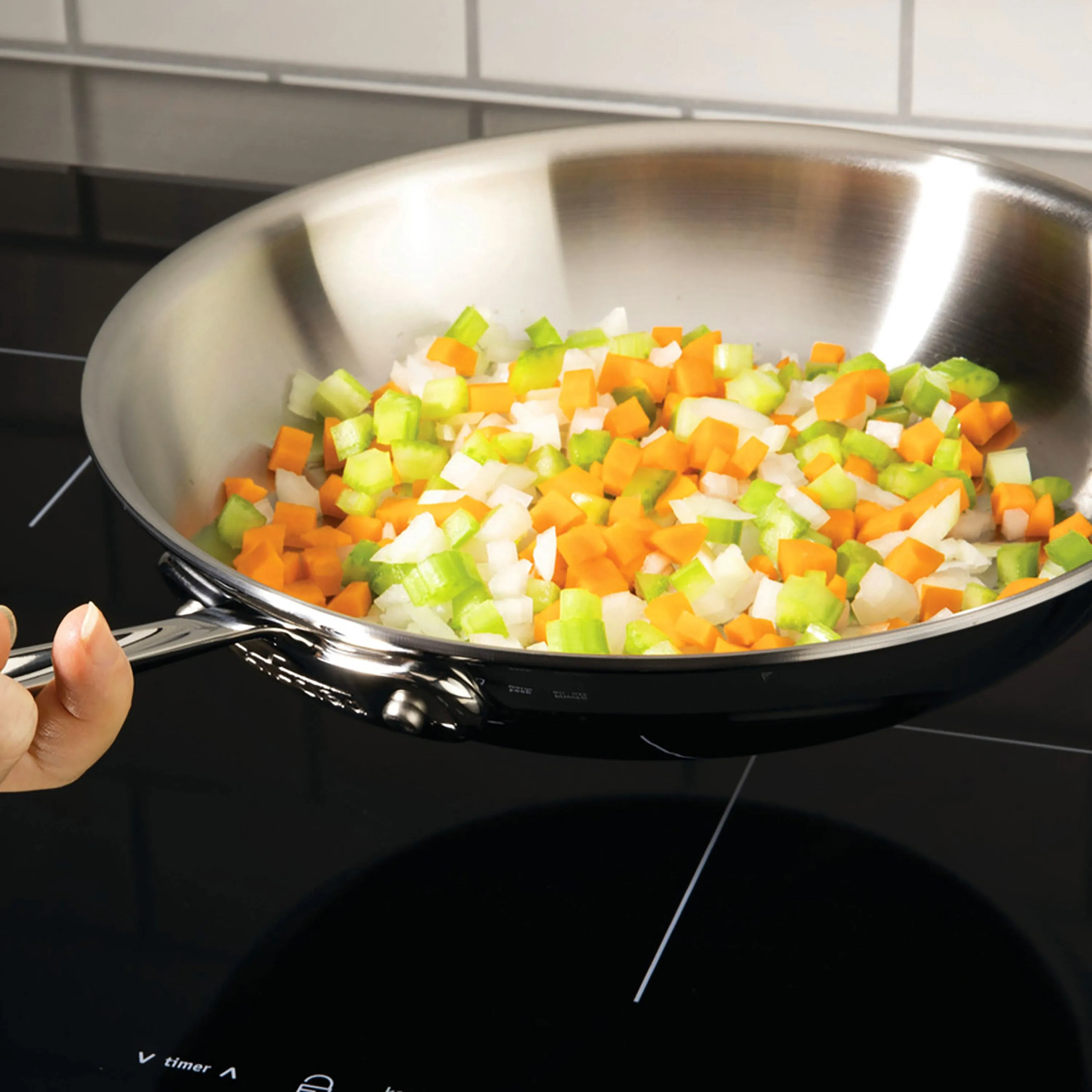 All-Clad d3 Stainless 10" Fry Pan with Lid