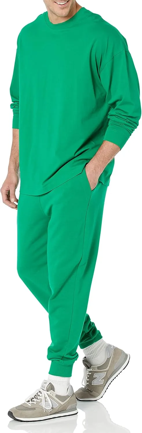 Amazon Essentials Men's Long-Sleeve T-Shirt Oversized-Fit Organic Cotton