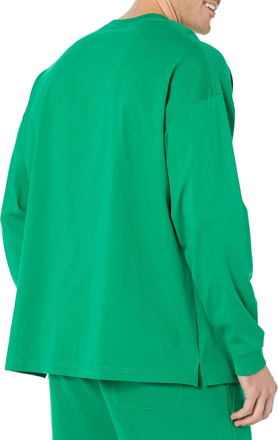 Amazon Essentials Men's Long-Sleeve T-Shirt Oversized-Fit Organic Cotton