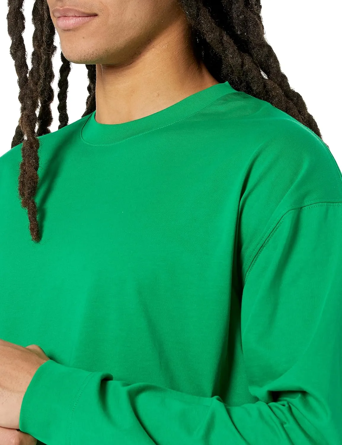 Amazon Essentials Men's Long-Sleeve T-Shirt Oversized-Fit Organic Cotton