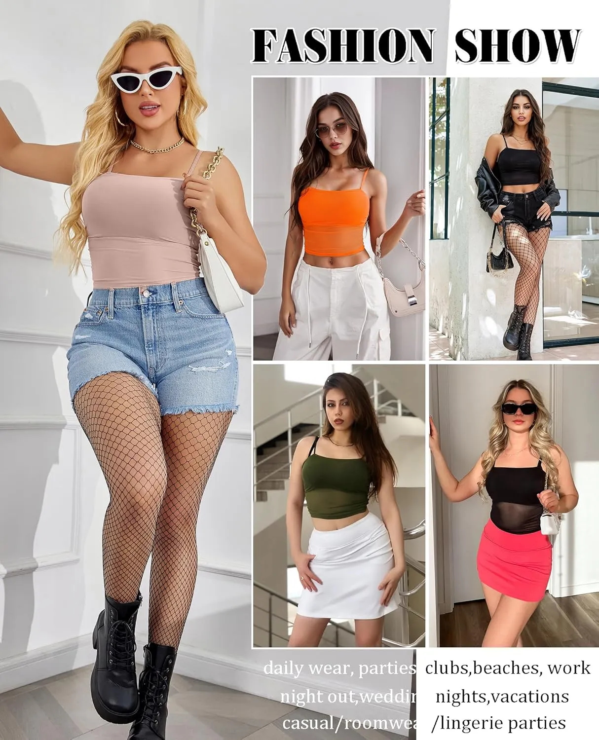Avidlove Bralettes for Women Spaghetti Strap Mesh Tank Top Tube Slim Y2K Camisole