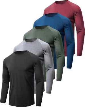 BALENNZ Long Sleeve Tee Shirts for Men - Moisture Wicking Quick Dry Long Sleeve Shirts UV Sun Protection T-Shirts for Running