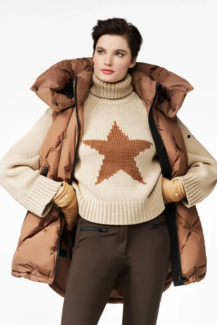 Beauty Long Sleeve Knit Sweater Sand