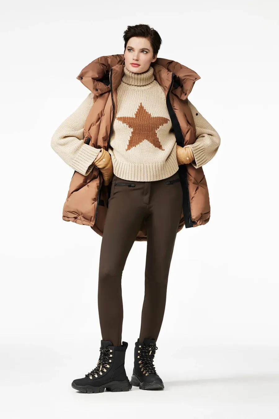 Beauty Long Sleeve Knit Sweater Sand