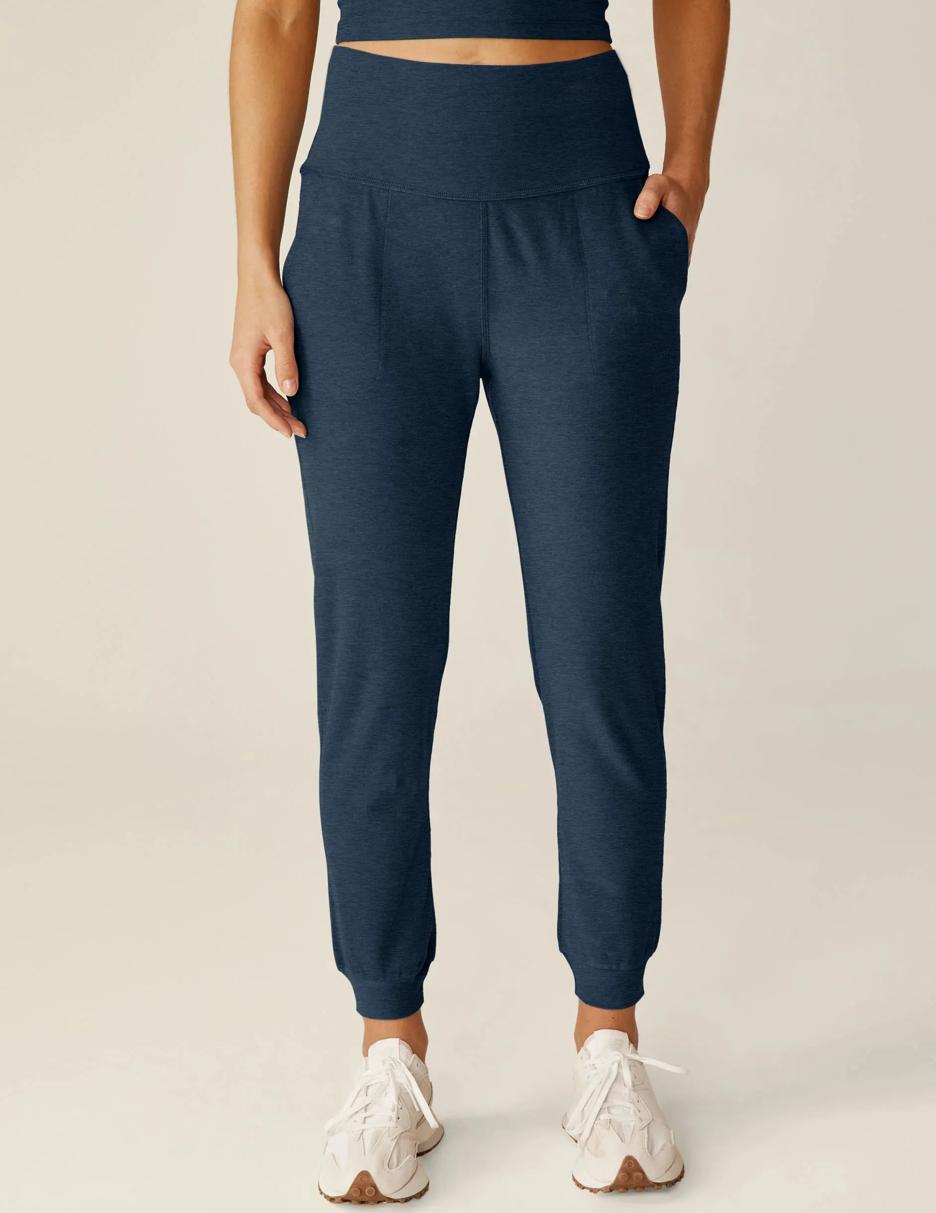 BEYOND YOGA SPACEDYE MIDI JOGGER NOCTURNAL NAVY
