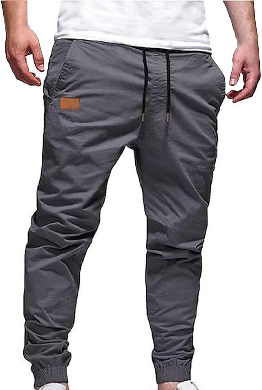 Casual Joggers Pants for Men Slim-Fit Sweatpants Cargo Pants Outdoor Running Jogging Workout Pants with Pockets