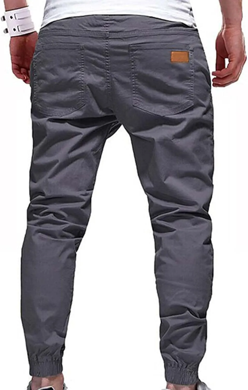 Casual Joggers Pants for Men Slim-Fit Sweatpants Cargo Pants Outdoor Running Jogging Workout Pants with Pockets
