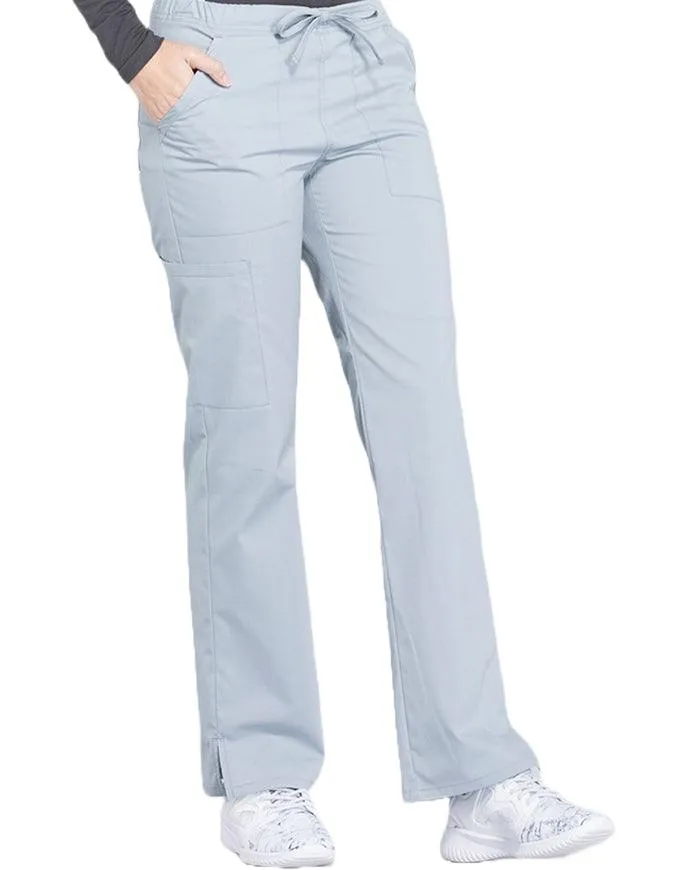 Cherokee Workwear Professionals Women's Drawstring Mid Rise Straight Leg Pant