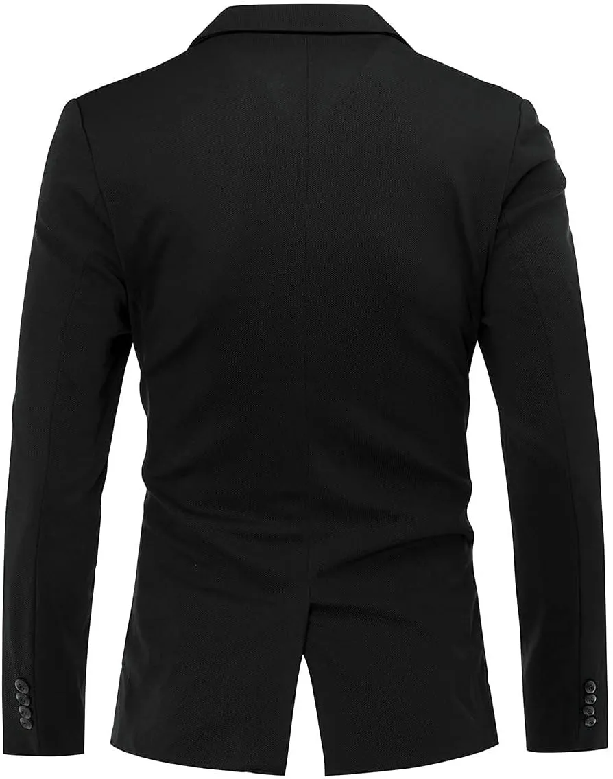Cloudstyle Men's Suit Jacket One Button Slim Fit Sport Coat Business Daily Blazer