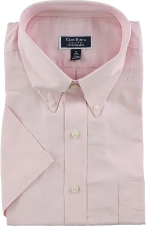 Club Room Mens Wrinkle-Resistant Button Up Dress Shirt