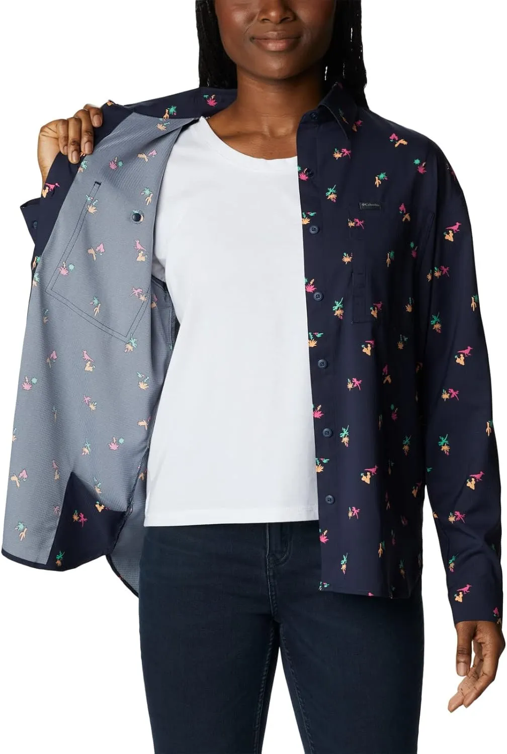 Columbia Women's Silver Ridge Utility Patterned Long Sleeve Shirt