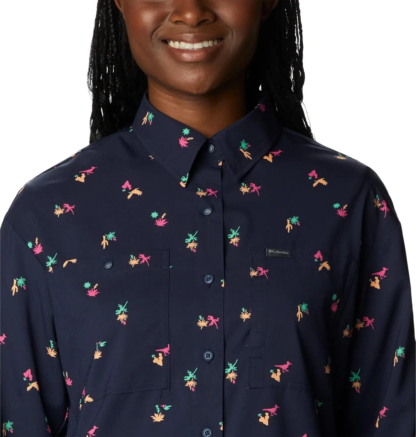 Columbia Women's Silver Ridge Utility Patterned Long Sleeve Shirt