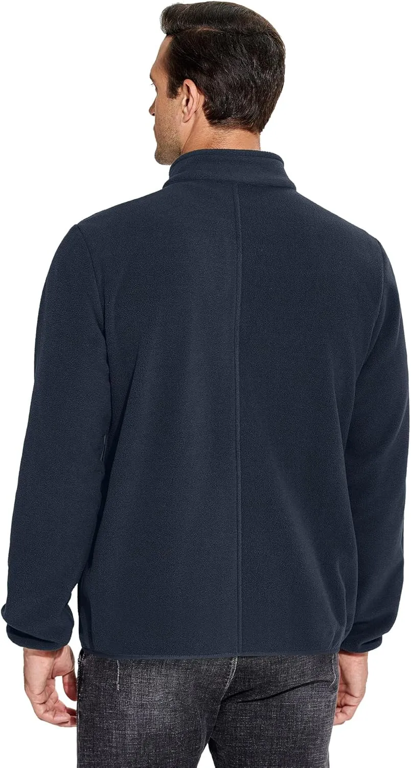 COOFANDY Men's Soft Polar Fleece Jacket Lightweight Full Zip Jackets Casual Outdoor Warm Jackets Coats with Pockets