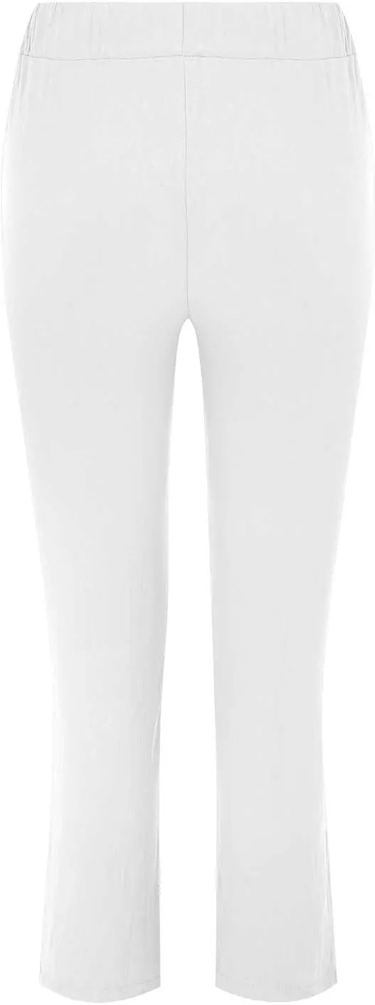 Cotton Linen Pants for Women Summer Straight Leg Loose Lounge Trousers Drawstring Elastic Waist Solid Plus Size Pants
