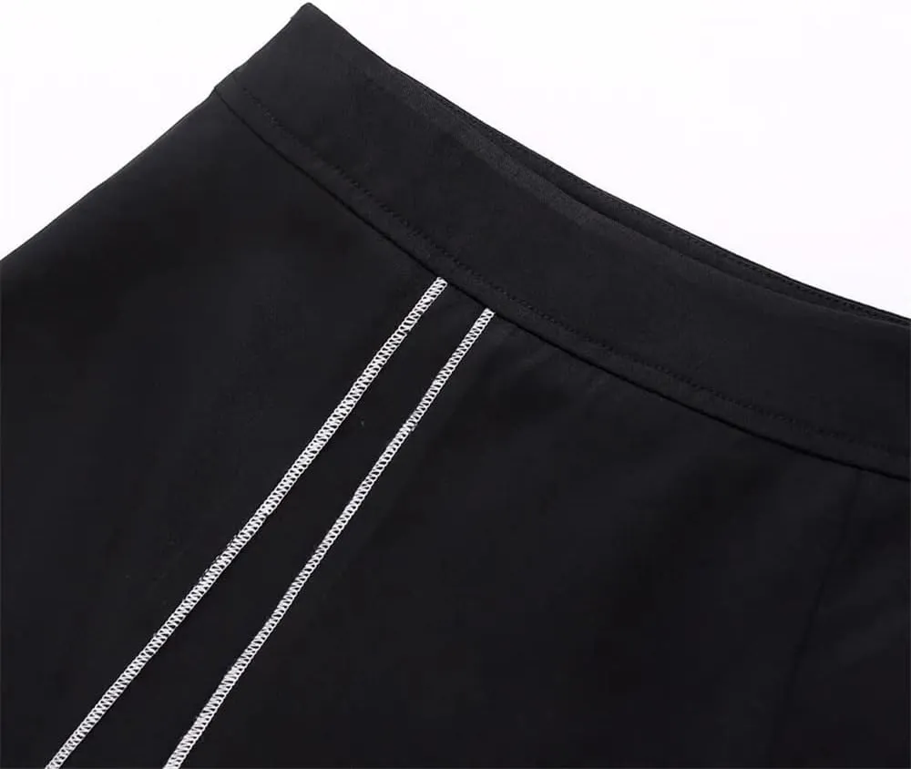 DBFBDTU Women Pleated Irregular Office Lady Loose High Waist Long Skirt Female Casual Solid A-Line Midi Skirt