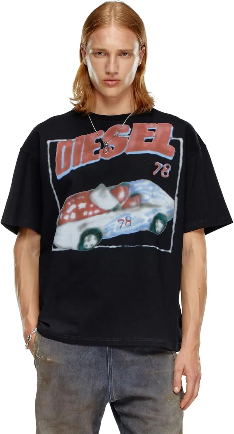 Diesel T-BOXT-Q17 T-Shirt with car Print