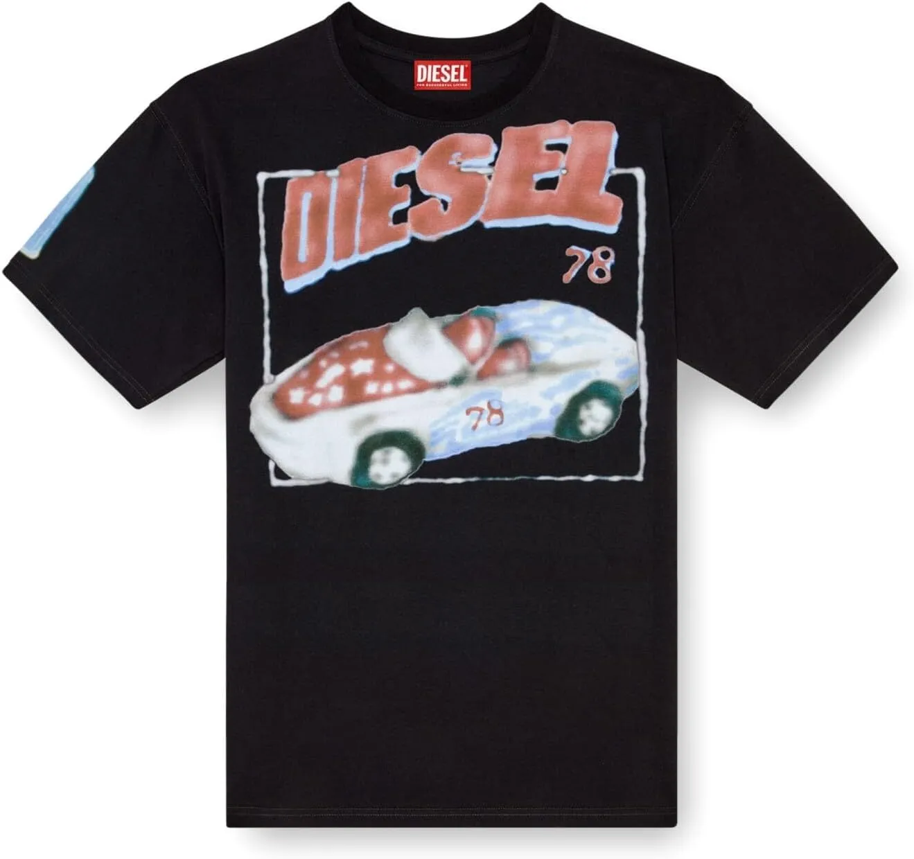 Diesel T-BOXT-Q17 T-Shirt with car Print