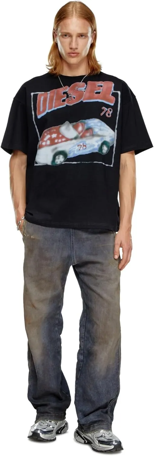Diesel T-BOXT-Q17 T-Shirt with car Print