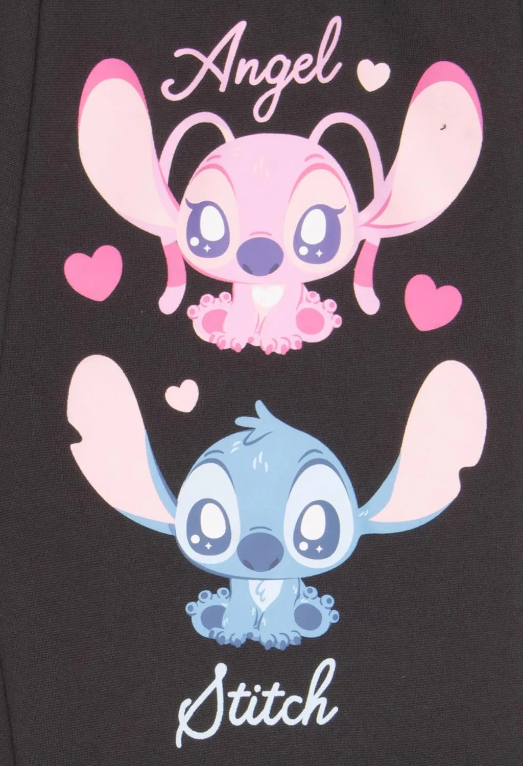 Disney Lilo & Stitch Girl's 2-Piece Fleece Set - Stitch Hooded Sweatshirt and Joggers Bundle for Kids