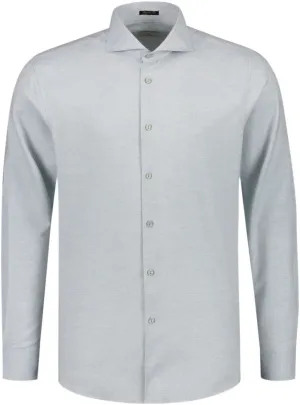 Dstrezzed Long Sleeve Shirt: Flannel Melange - Dalicate Blue