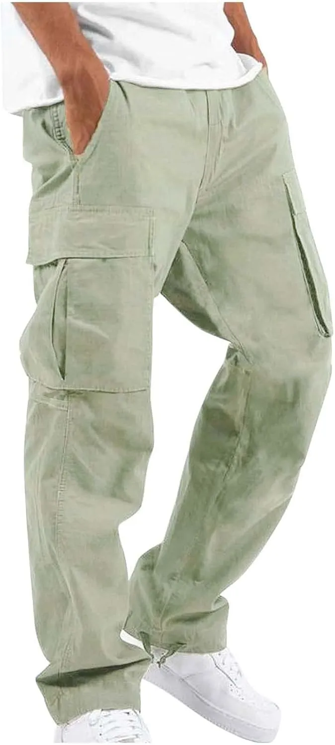 DuDubaby Men's Sports Casual Jogging Trousers Lightweight Hiking Work Pants Outdoor Pant