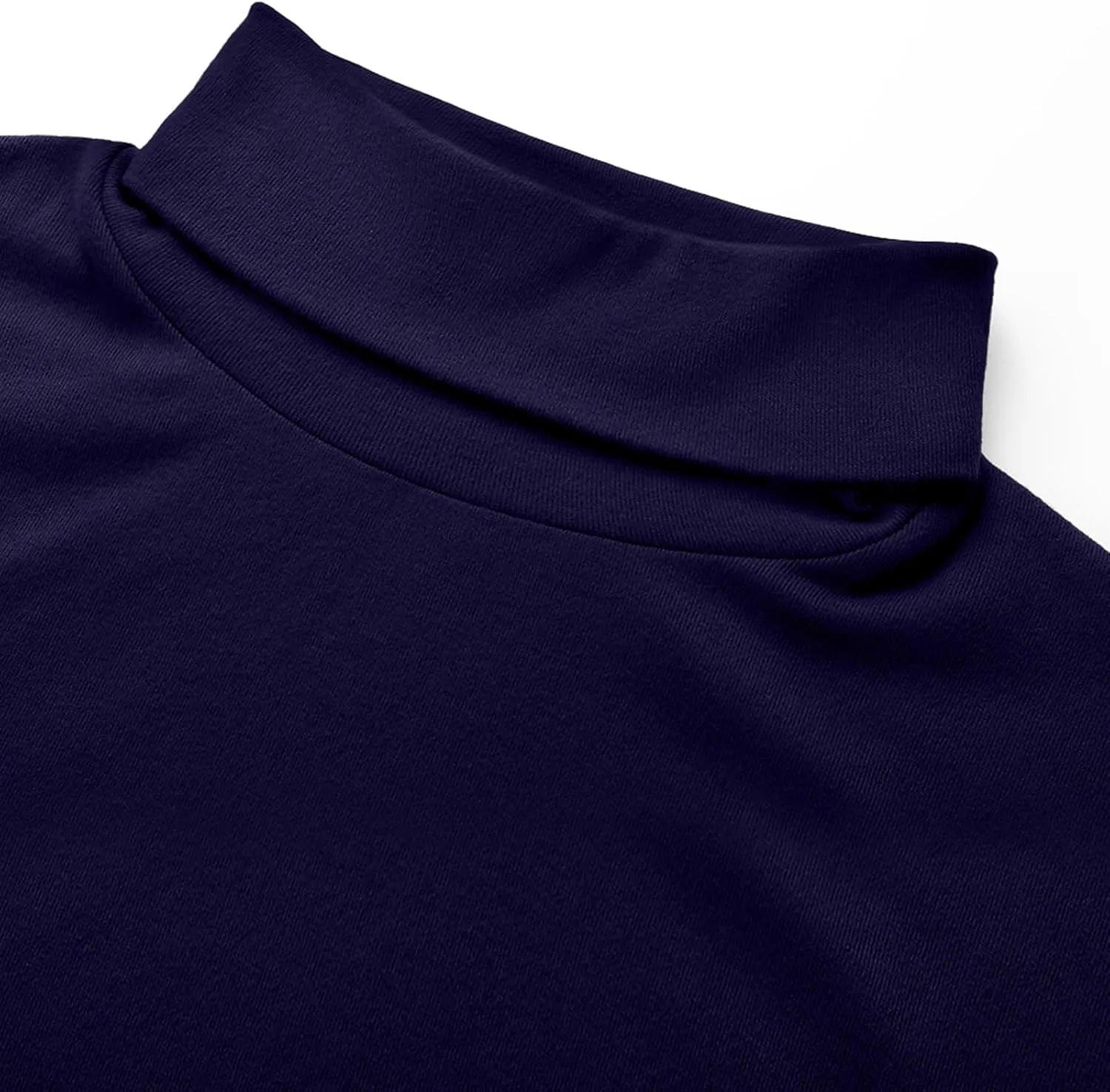 Ficerd 3 Pack Men's Big and Tall Turtleneck Shirts Cotton Long Sleeve Turtle Neck Tops Plus Size Loose Fit Basic Tee