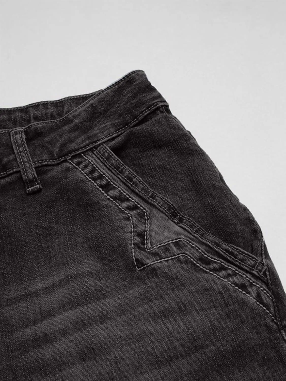 Flamingals Wide Leg Jeans for Women Mid Waist Baggy Stitch Decor Denim Washed Pants Without Belt