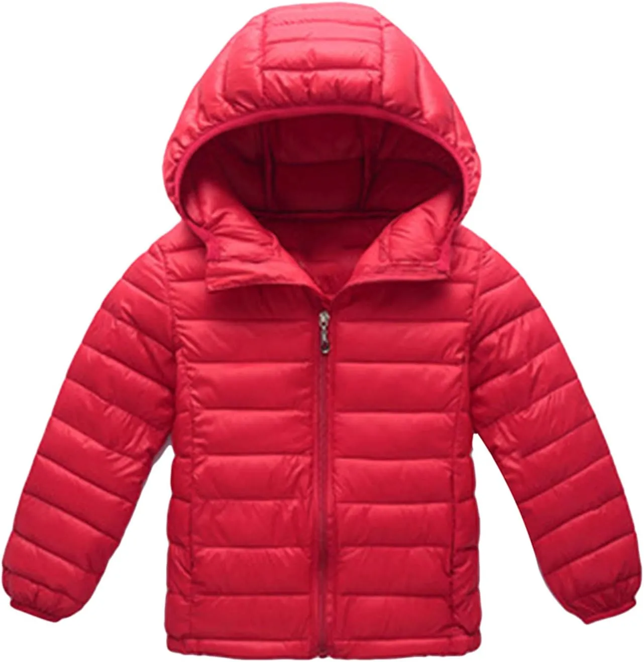FLITAY Kid Winter Looser Fit Hooded Down Jacket Lightweight Warm Packable Jacket with Pocket