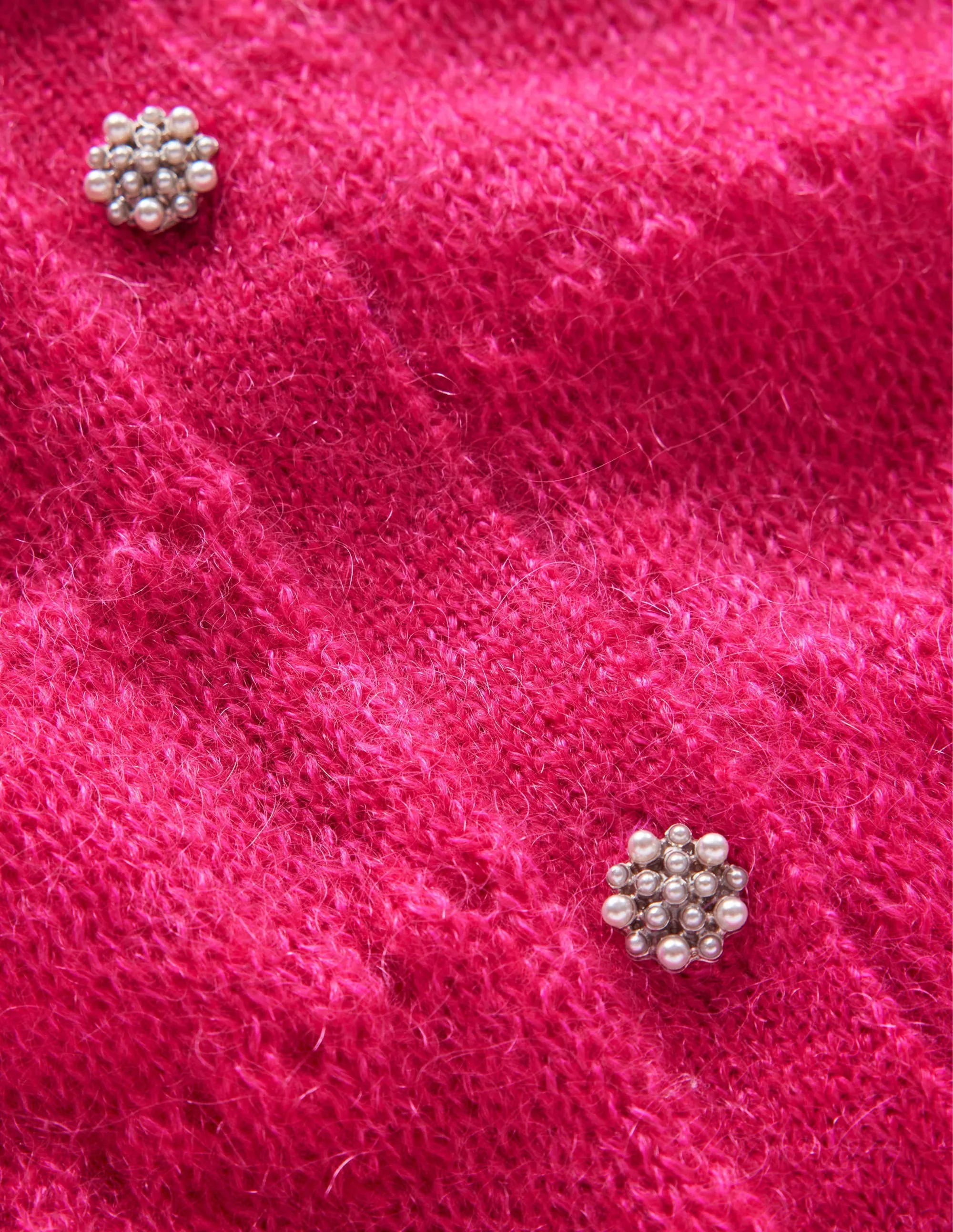 Fluffy Textured Cardigan-Vibrant Pink
