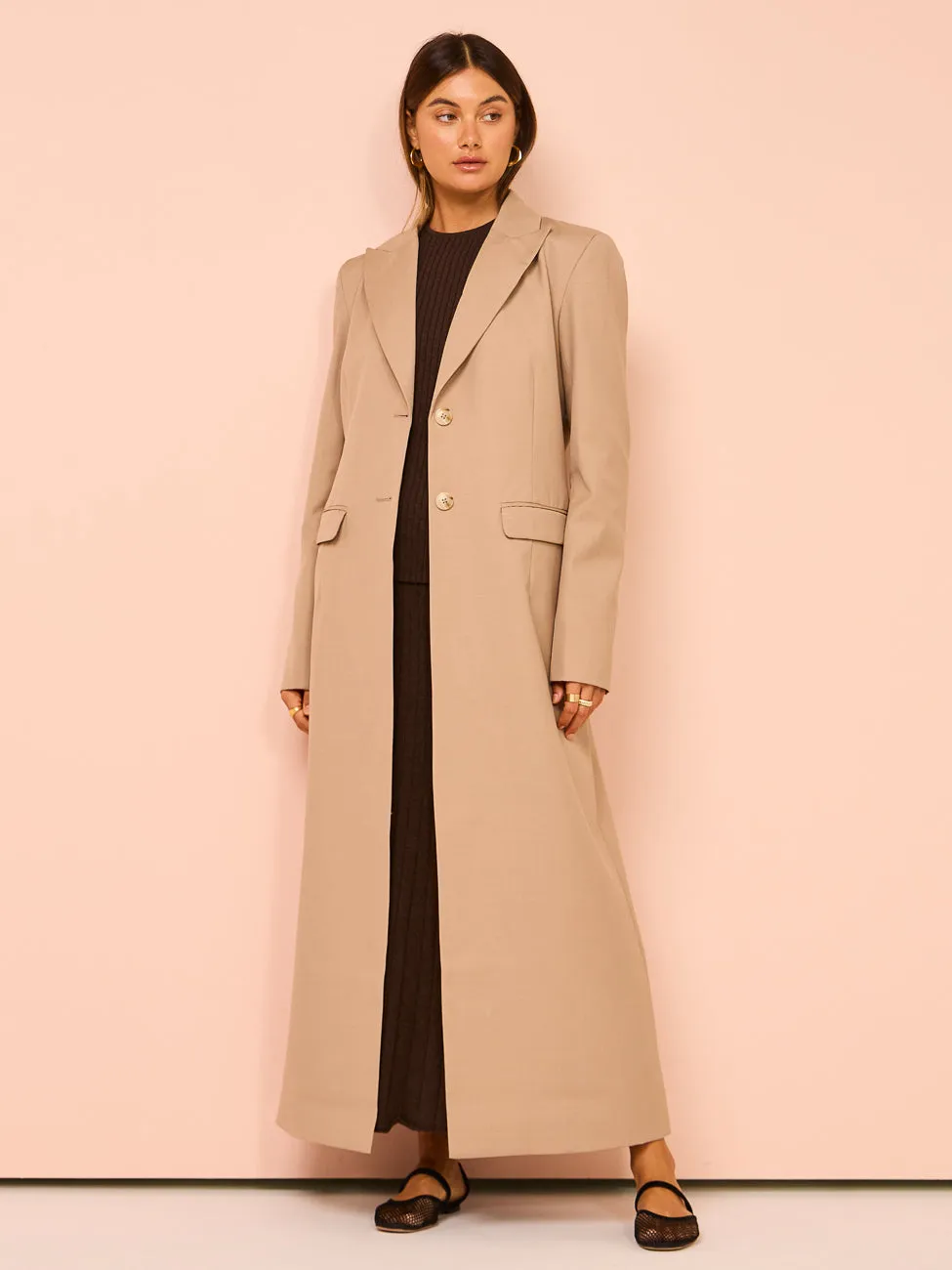 Friends with Frank The Margot Blazer Coat in Porcini