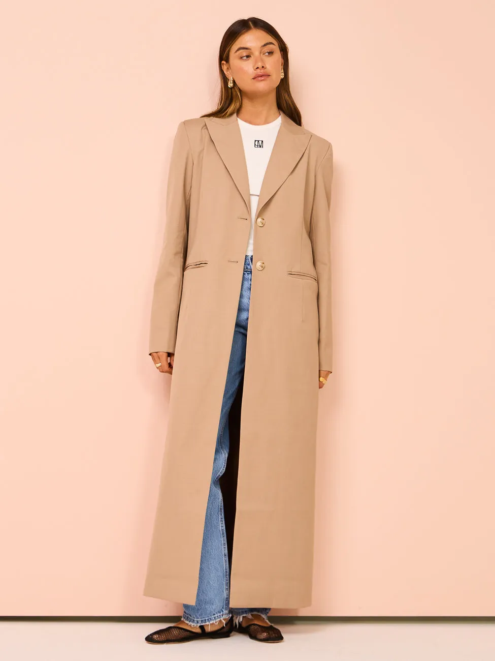 Friends with Frank The Margot Blazer Coat in Porcini