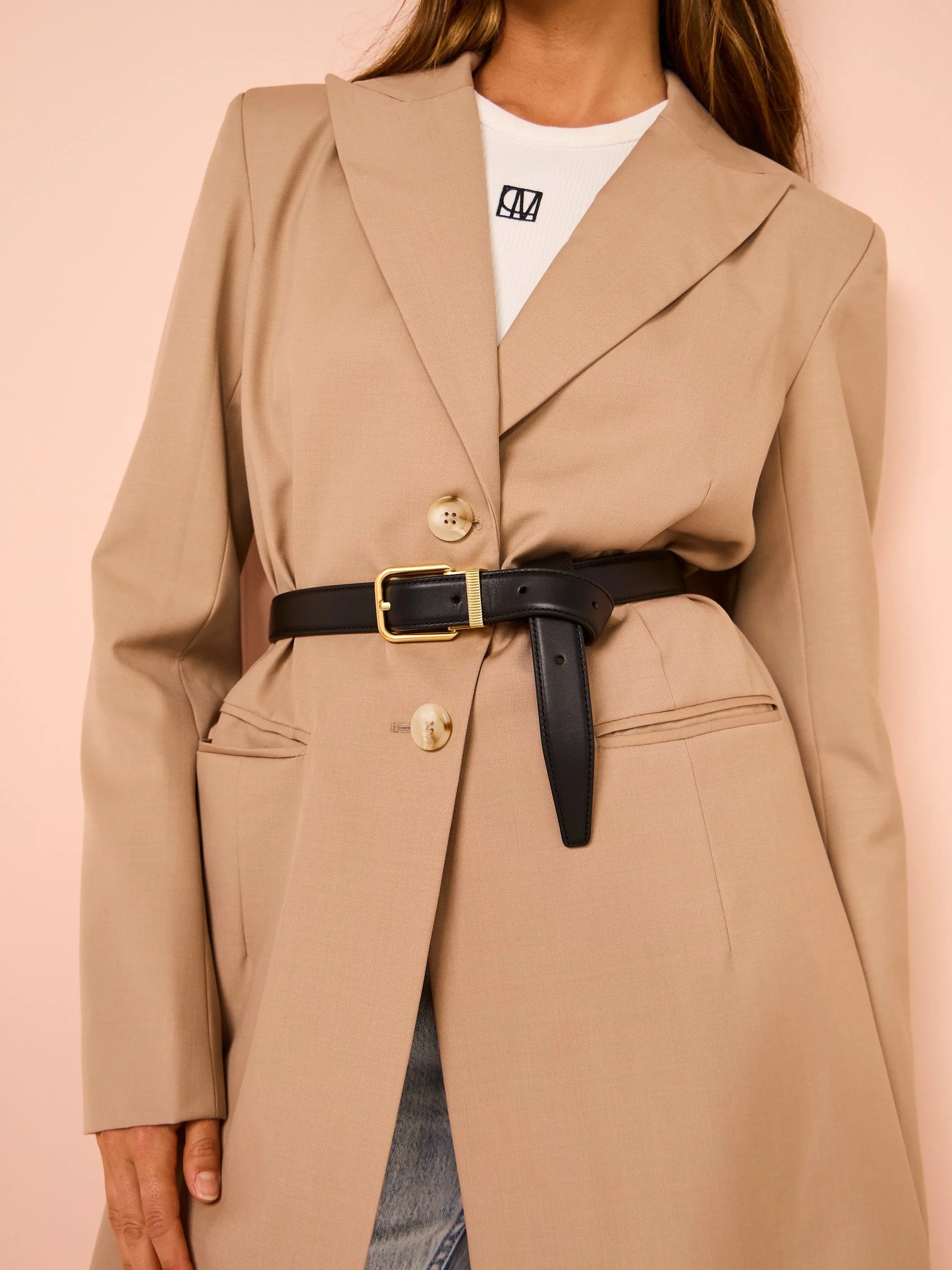 Friends with Frank The Margot Blazer Coat in Porcini