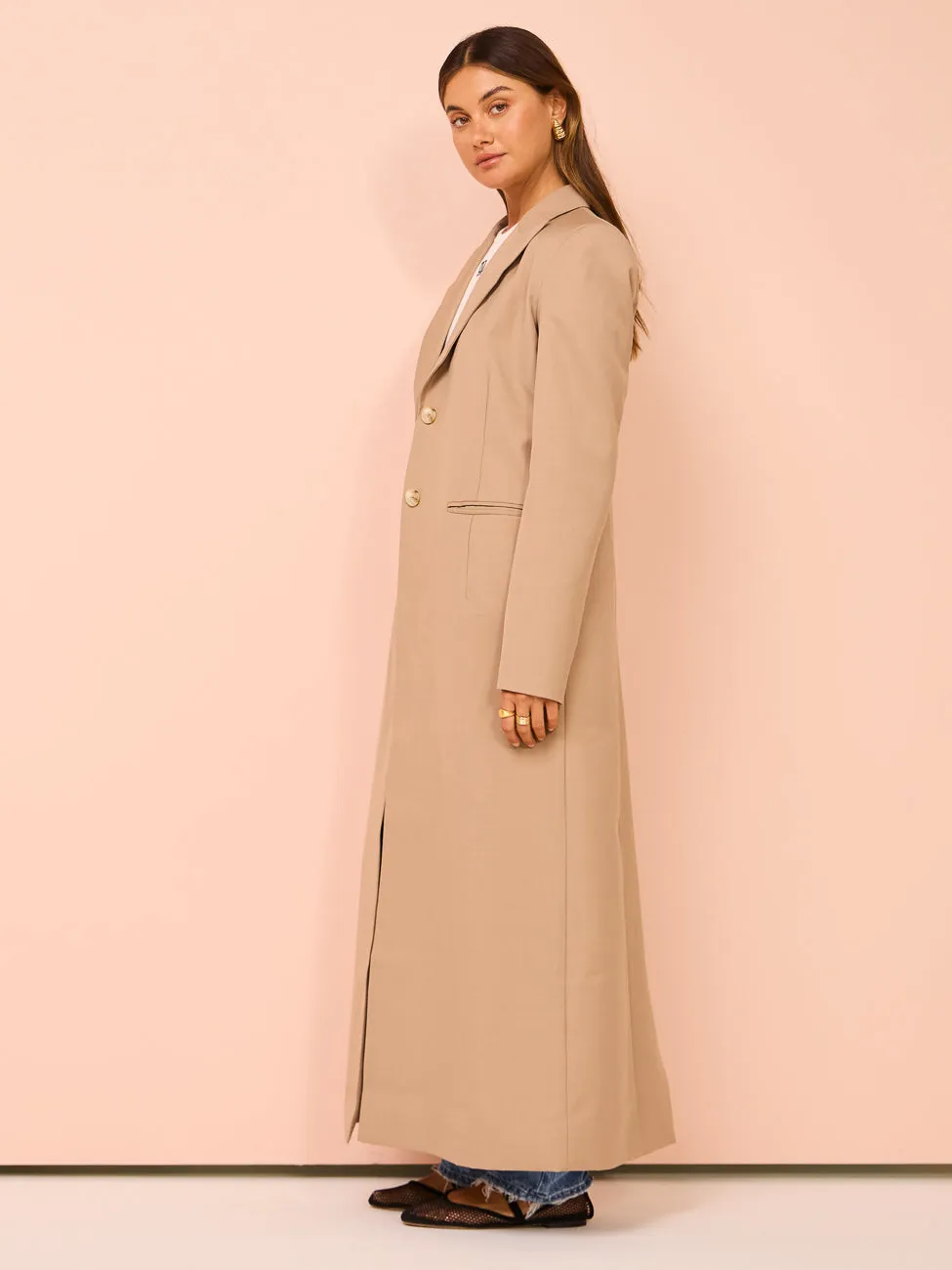 Friends with Frank The Margot Blazer Coat in Porcini