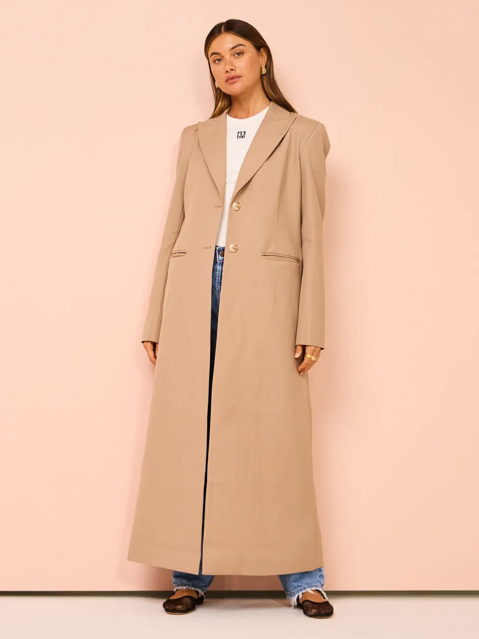Friends with Frank The Margot Blazer Coat in Porcini