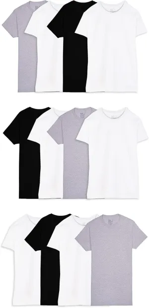 Fruit of the Loom Men's Crew Tee Undershirts, Moisture Wicking & Tag Free, Also Available in Big & Tall