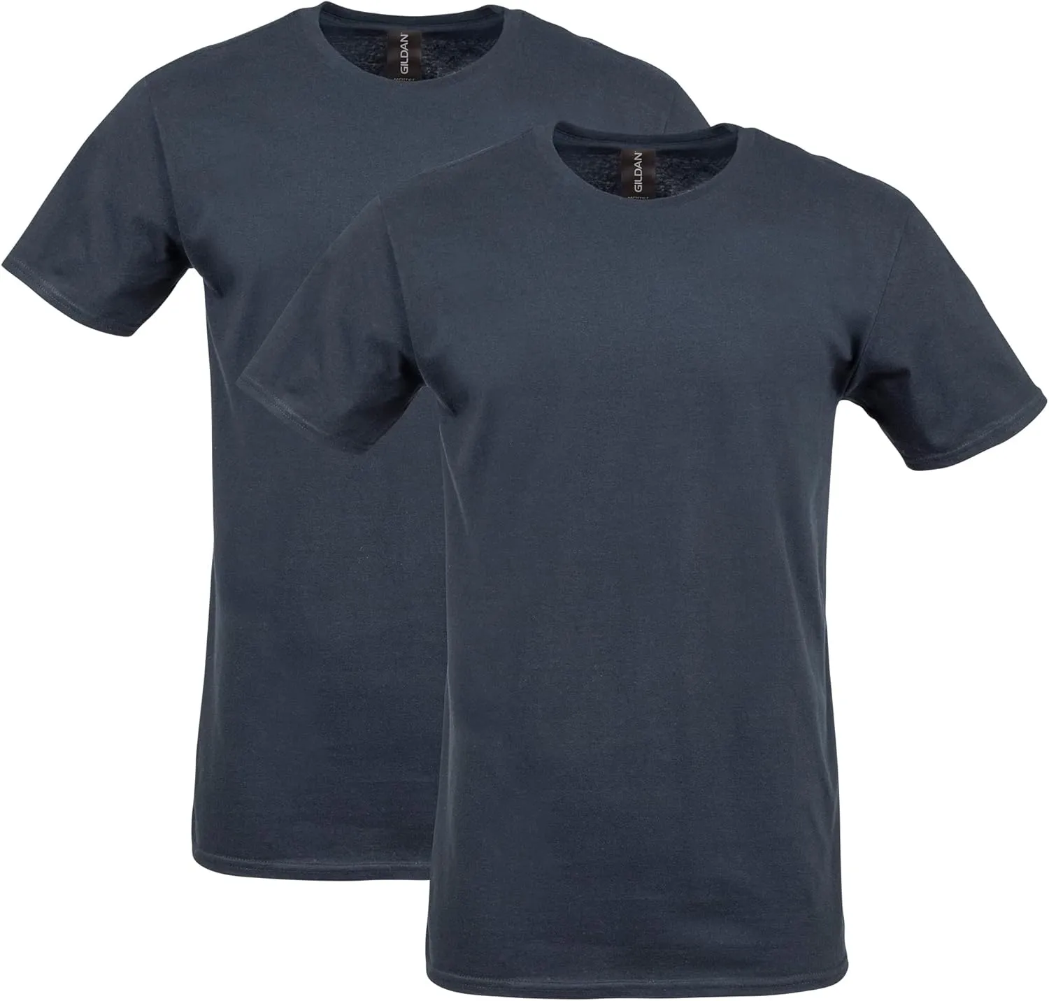 Gildan Adult Softstyle Cotton T-Shirt, Style G64000, Multipack, Black (2-Pack), Large