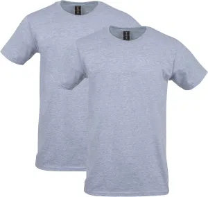 Gildan Adult Softstyle Cotton T-Shirt, Style G64000, Multipack, Sport Grey (2-Pack), Small