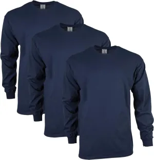 Gildan Unisex Adult Ultra Cotton Long Sleeve T-Shirt, Style G2400, Multipack