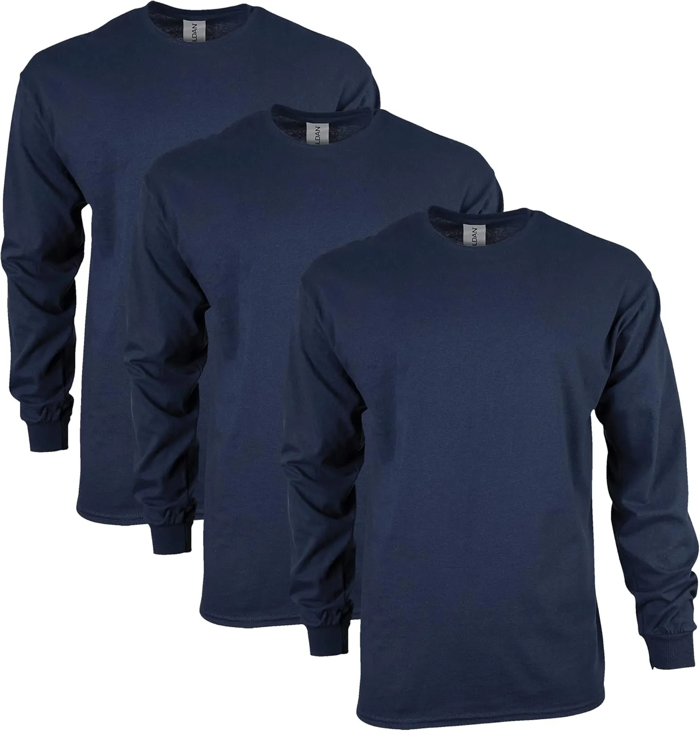 Gildan Unisex Adult Ultra Cotton Long Sleeve T-Shirt, Style G2400, Multipack